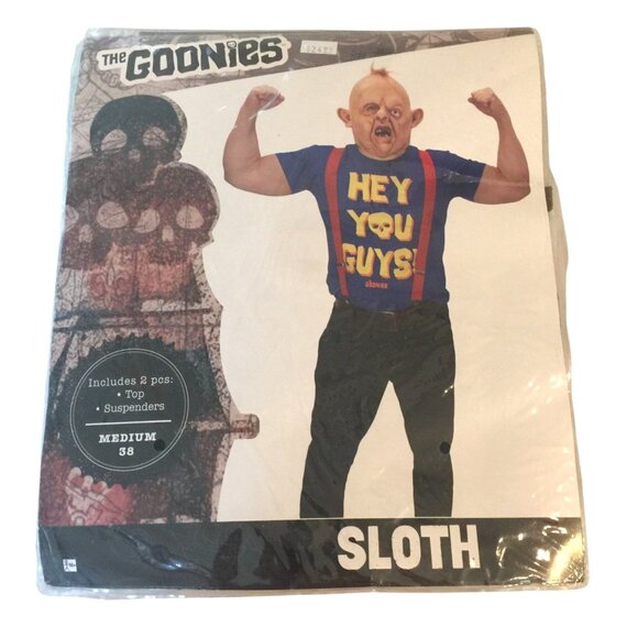 The GOONIES SLOTH Men's Medium 38 HEY YOU GUYS Top & Suspenders - Picture 1 of 5